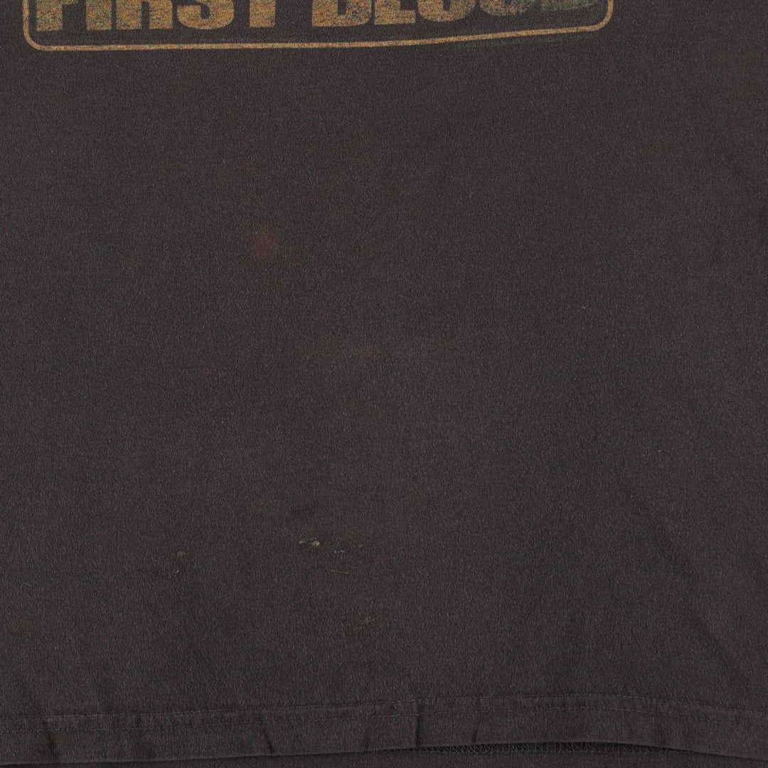 RAMBO movie t-shirt (men's size L) cotton black type Vintage Second Hand