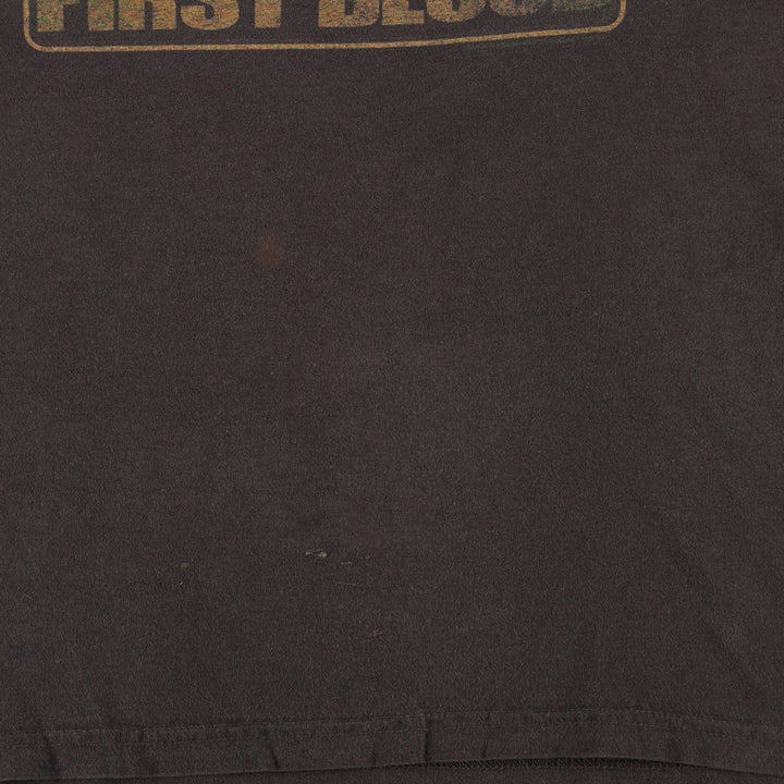 RAMBO movie t-shirt (men's size L) cotton black type Vintage Second Hand