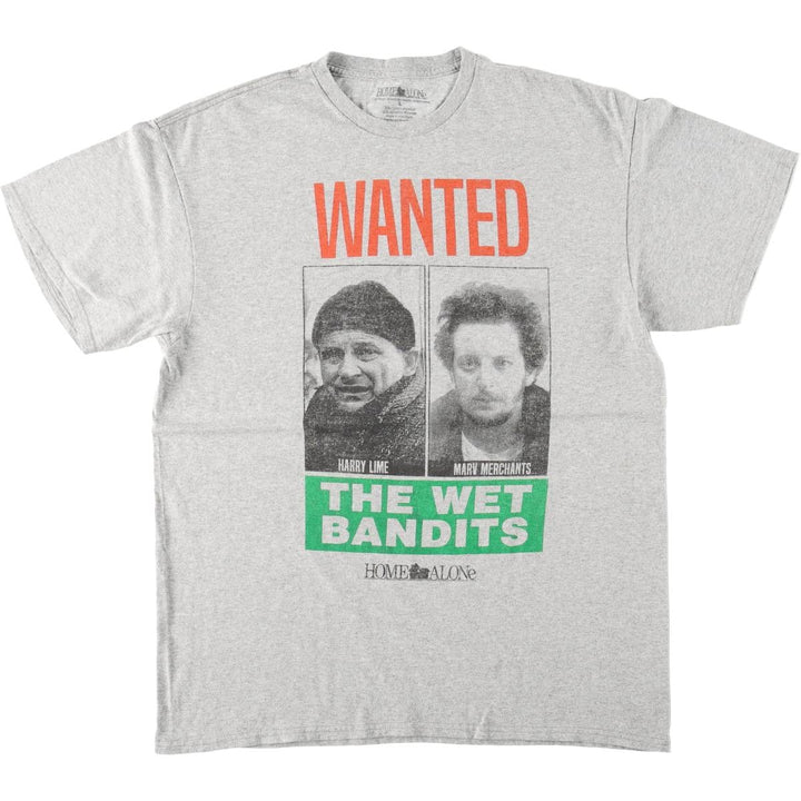 HOME ALONE Home Alone Movie T-shirt Men's L size cotton gray type Vintage Second Hand