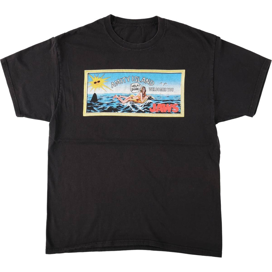 Rock Rebel JAWS Movie T-Shirt (Men's Size L) unclear black type Vintage Second Hand