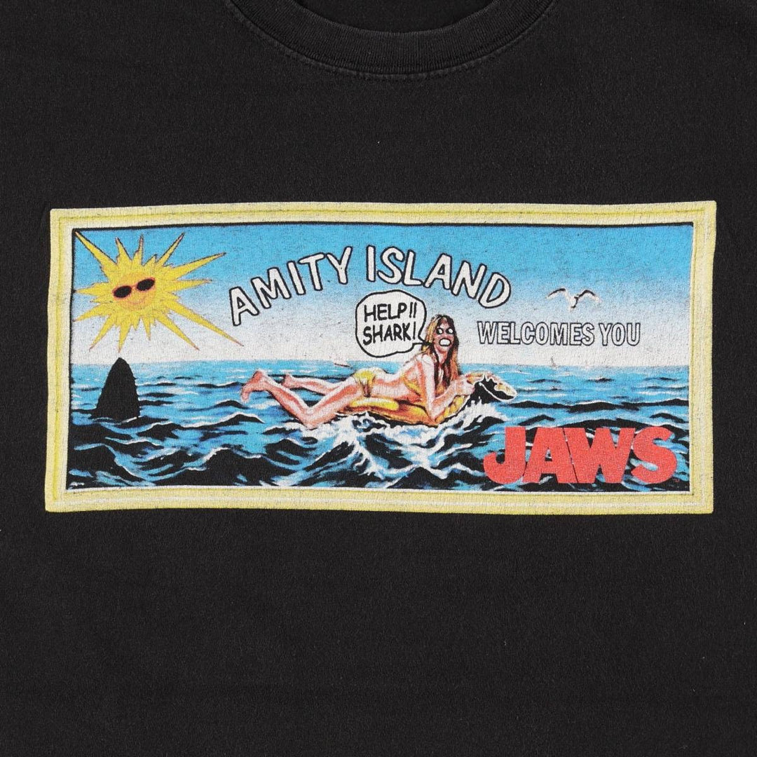 Rock Rebel JAWS Movie T-Shirt (Men's Size L) unclear black type Vintage Second Hand
