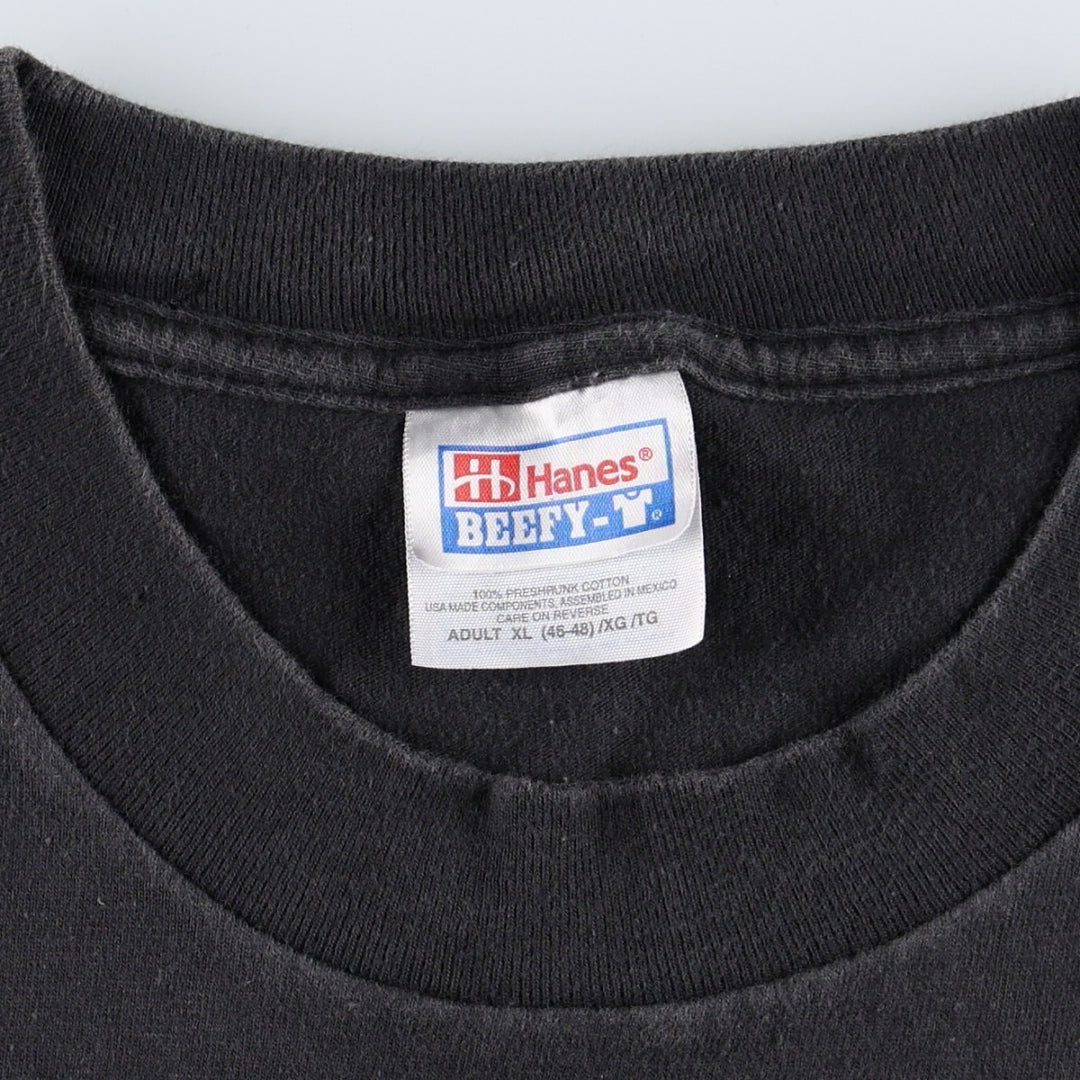 Hanes BEEFY-T JIMMY THACKERY Band T-shirt (Men's XL equivalent) cotton black type Vintage Second Hand