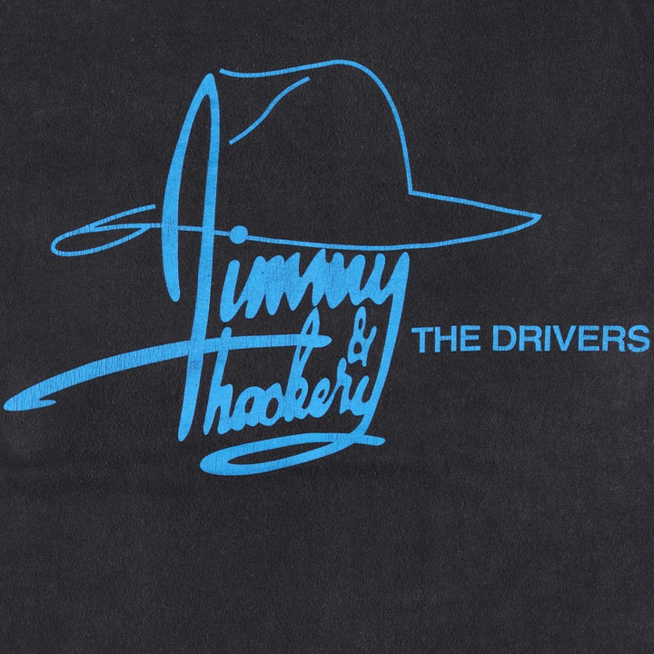 Hanes BEEFY-T JIMMY THACKERY Band T-shirt (Men's XL equivalent) cotton black type Vintage Second Hand
