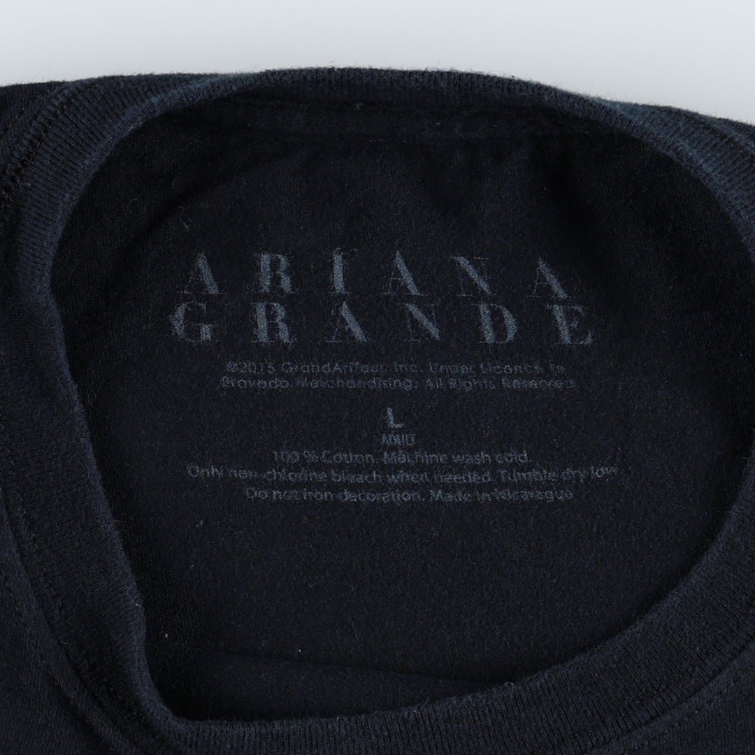 ARIANA GRANDE Band T-shirt (Men's size L) cotton black type Vintage Second Hand