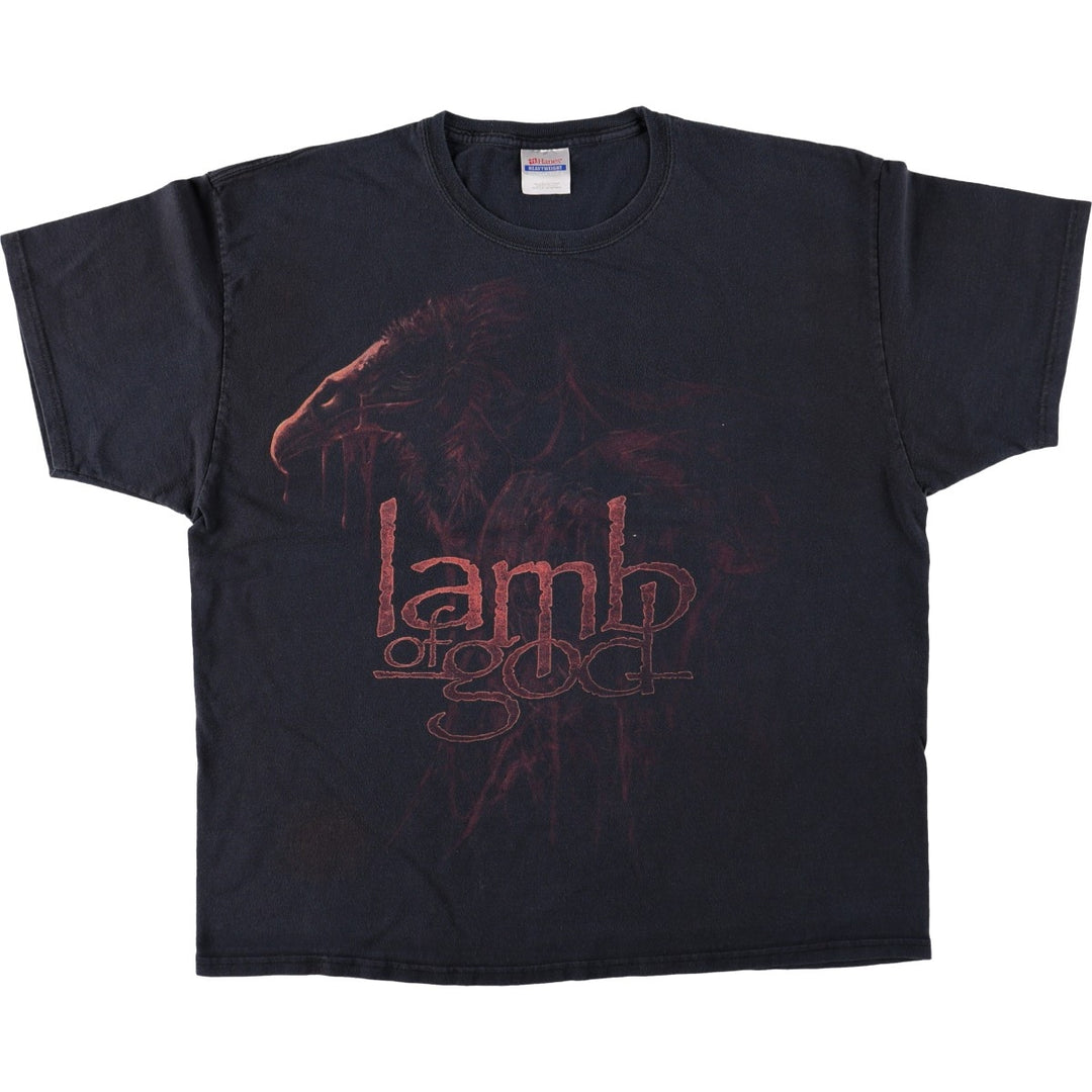 Hanes HEAVYWEIGHT LAMB OF GOD Band T-Shirt (Men's XL equivalent) cotton black type Vintage Second Hand