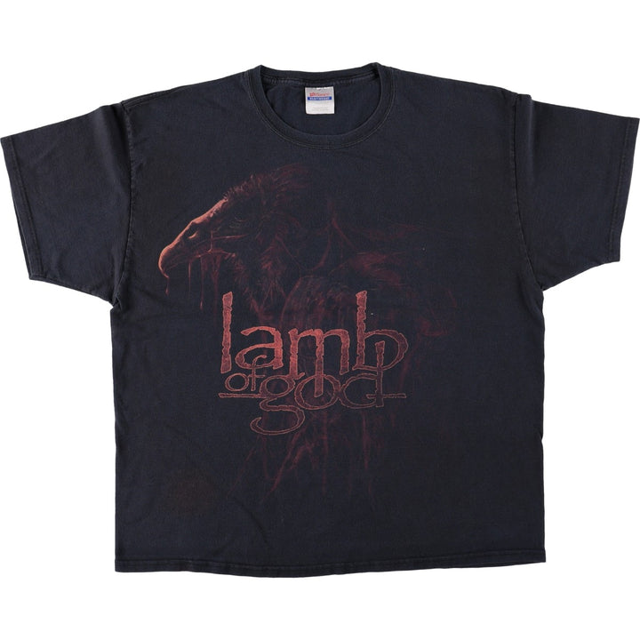 Hanes HEAVYWEIGHT LAMB OF GOD Band T-Shirt (Men's XL equivalent) cotton black type Vintage Second Hand