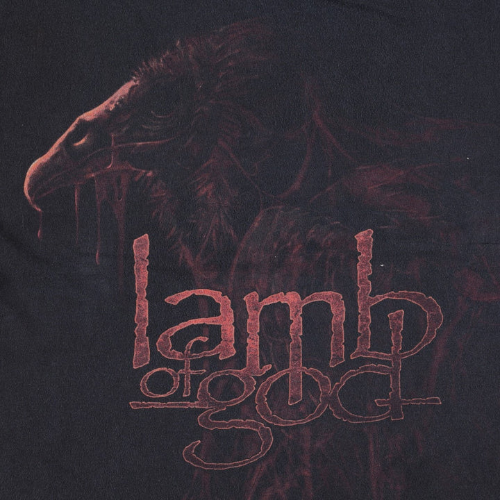 Hanes HEAVYWEIGHT LAMB OF GOD Band T-Shirt (Men's XL equivalent) cotton black type Vintage Second Hand