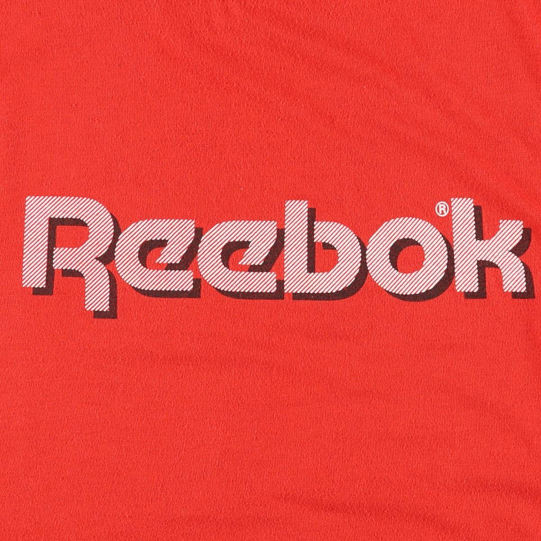 80'S Reebok sports print t-shirt, made in USA, men's size XL (approx.), vintage. cotton red type Vintage Second Hand