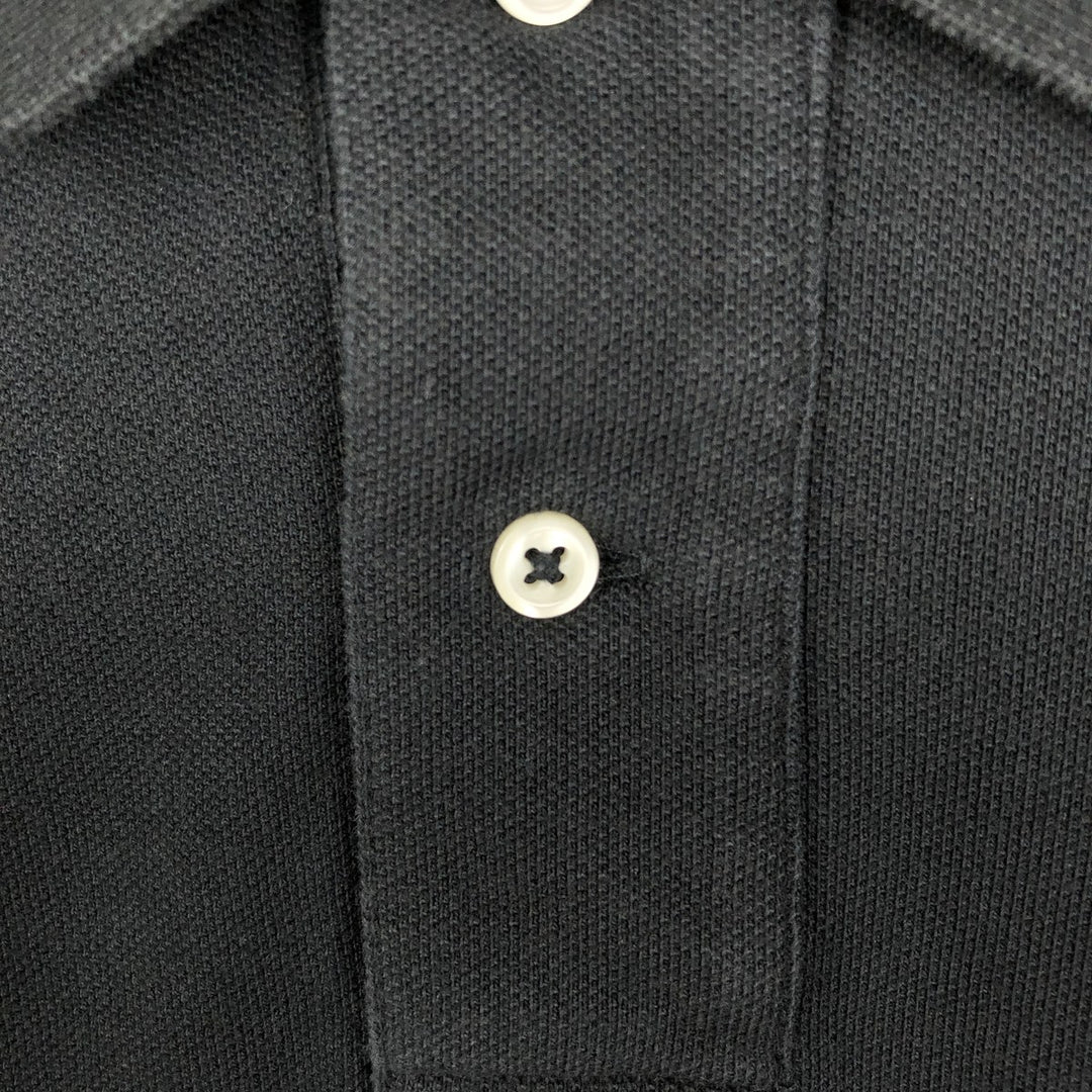 Ralph Lauren POLO RALPH LAUREN CUSTOM FIT Big Pony Long-Sleeve Polo Shirt (Women's Size XS) cotton black type Vintage Second Hand