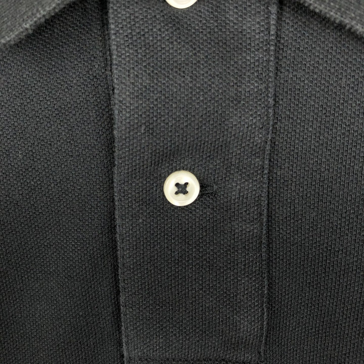 Ralph Lauren POLO RALPH LAUREN CUSTOM FIT Big Pony Long-Sleeve Polo Shirt (Women's Size XS) cotton black type Vintage Second Hand