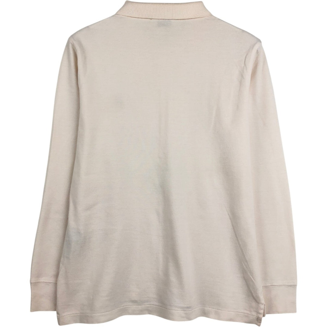 Ralph Lauren long-sleeved polo shirt, women's size L cotton pink type Vintage Second Hand