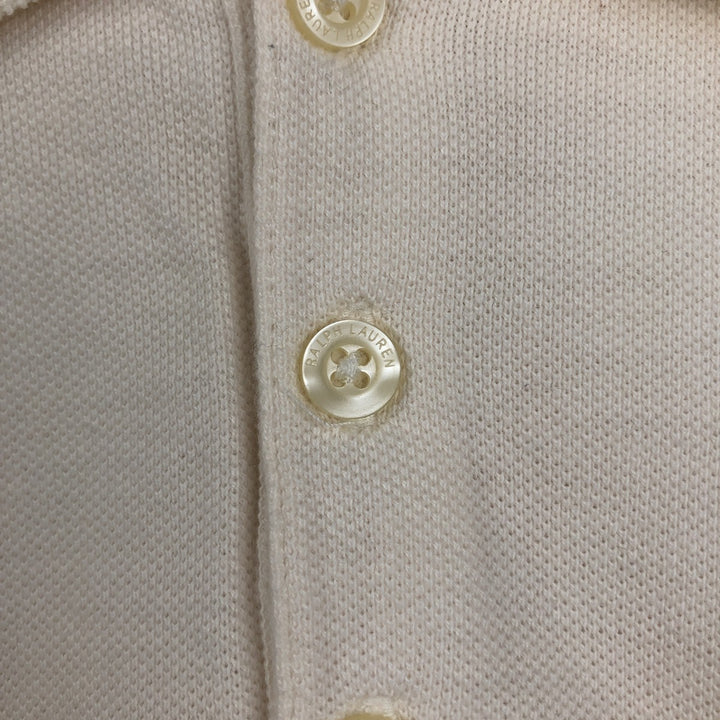 Ralph Lauren long-sleeved polo shirt, women's size L cotton pink type Vintage Second Hand