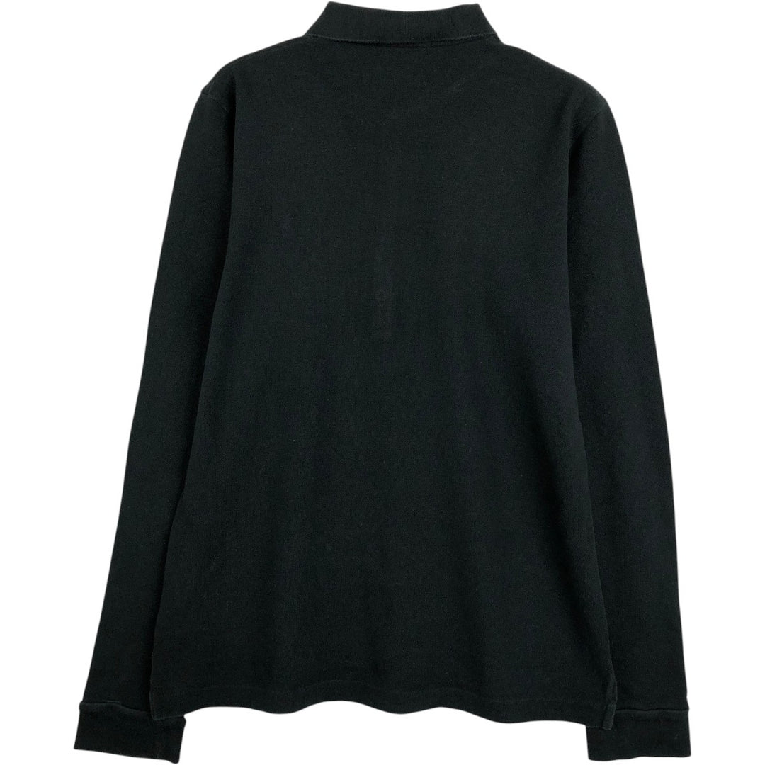 Ralph Lauren THE SKINNY POLO long sleeve polo shirt, women's size XL cotton black type Vintage Second Hand