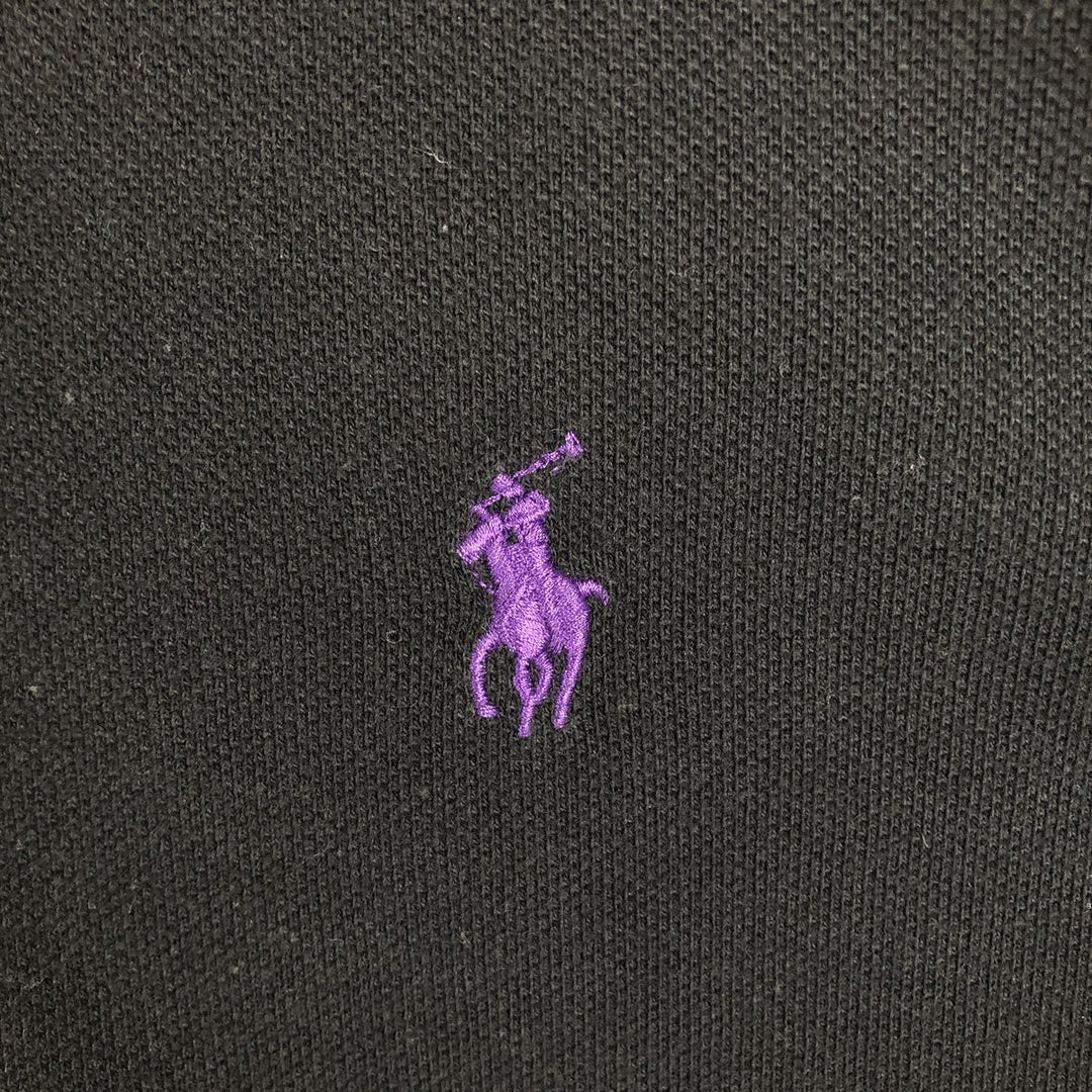 Ralph Lauren THE SKINNY POLO long sleeve polo shirt, women's size XL cotton black type Vintage Second Hand