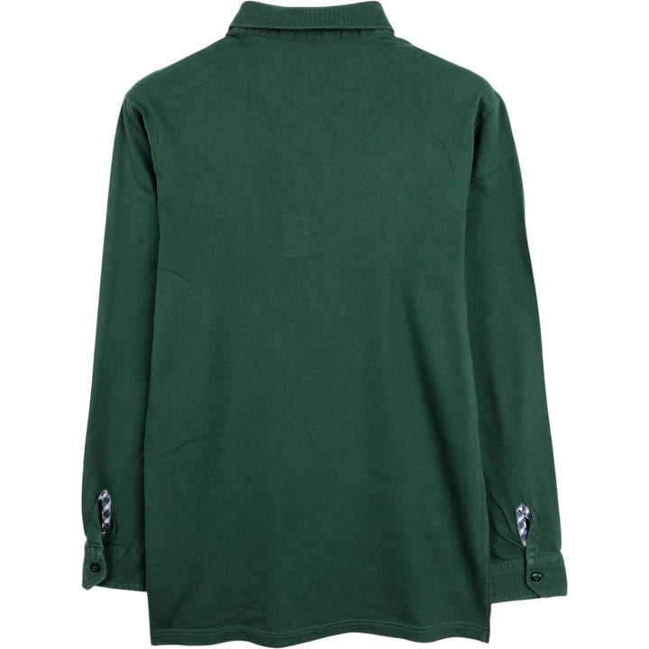 Fred Perry long-sleeved polo shirt, made in Italy, women's size S equivalent. cotton green type Vintage Second Hand