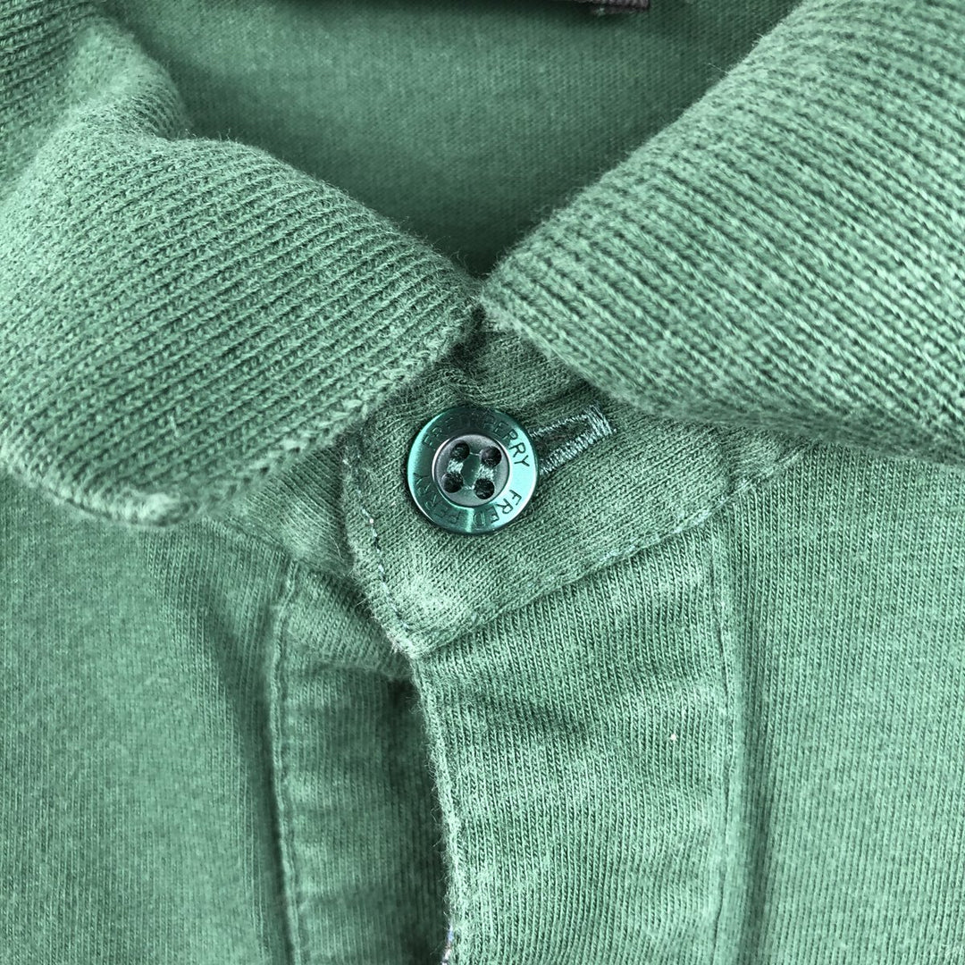 Fred Perry long-sleeved polo shirt, made in Italy, women's size S equivalent. cotton green type Vintage Second Hand