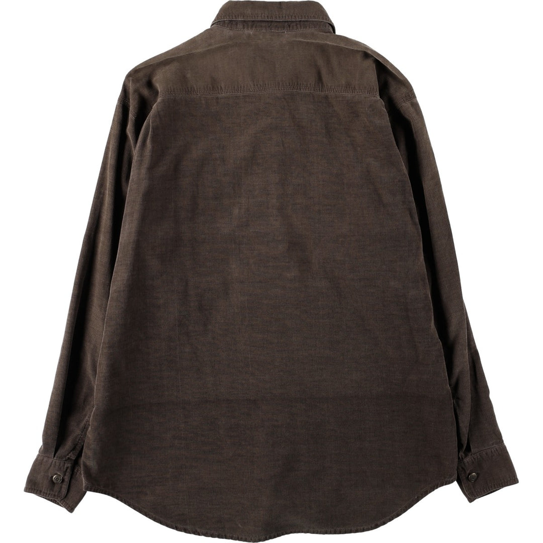 Donna Karan DKNY Jeans Long-Sleeve Corduroy Shirt, Women's Size M (approx.) cotton brown type Vintage Second Hand