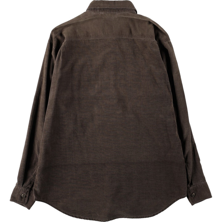 Donna Karan DKNY Jeans Long-Sleeve Corduroy Shirt, Women's Size M (approx.) cotton brown type Vintage Second Hand