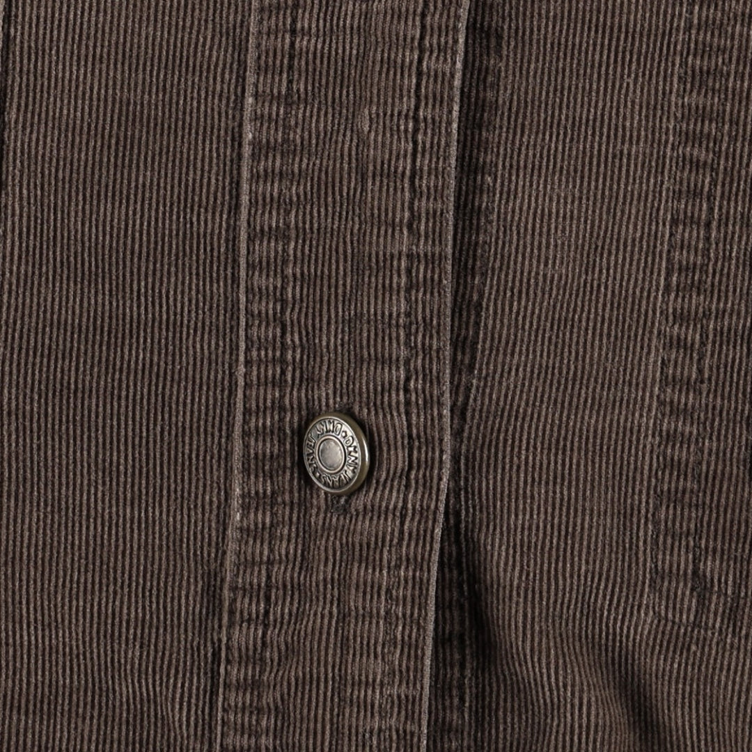 Donna Karan DKNY Jeans Long-Sleeve Corduroy Shirt, Women's Size M (approx.) cotton brown type Vintage Second Hand