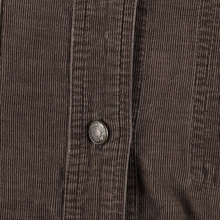 Donna Karan DKNY Jeans Long-Sleeve Corduroy Shirt, Women's Size M (approx.) cotton brown type Vintage Second Hand