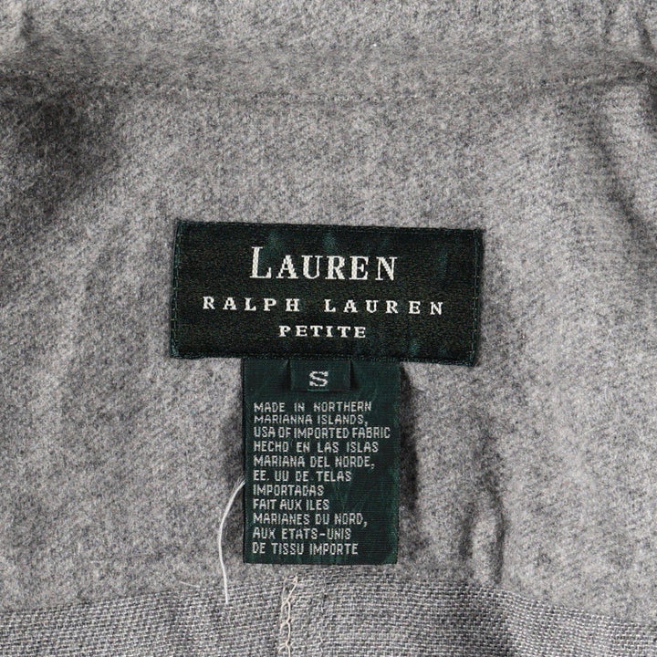 Ralph Lauren LAUREN PETITE Long-Sleeve Shirt Jacket, Women's Size S (approx.) unclear gray type Vintage Second Hand