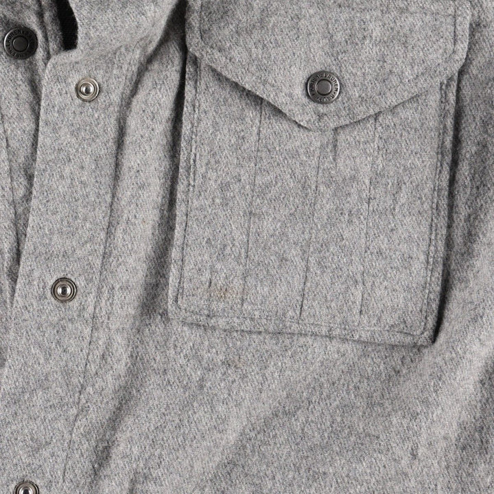 Ralph Lauren LAUREN PETITE Long-Sleeve Shirt Jacket, Women's Size S (approx.) unclear gray type Vintage Second Hand