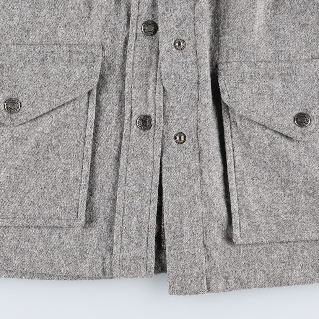 Ralph Lauren LAUREN PETITE Long-Sleeve Shirt Jacket, Women's Size S (approx.) unclear gray type Vintage Second Hand