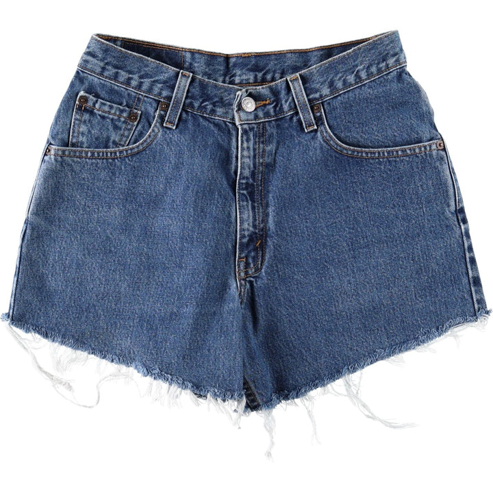 2000'S Levi's Cut-off Denim Shorts, Women's Size L (W30 equivalent) cotton blue type Vintage Second Hand