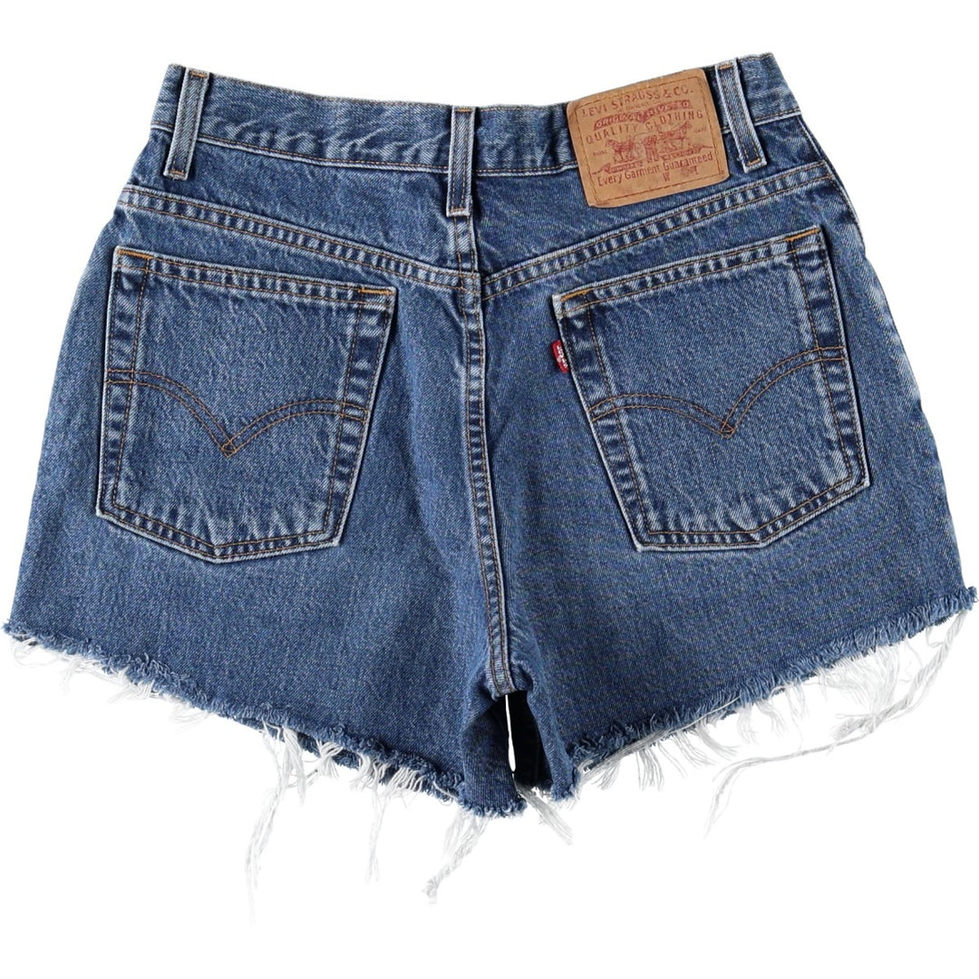 2000'S Levi's Cut-off Denim Shorts, Women's Size L (W30 equivalent) cotton blue type Vintage Second Hand