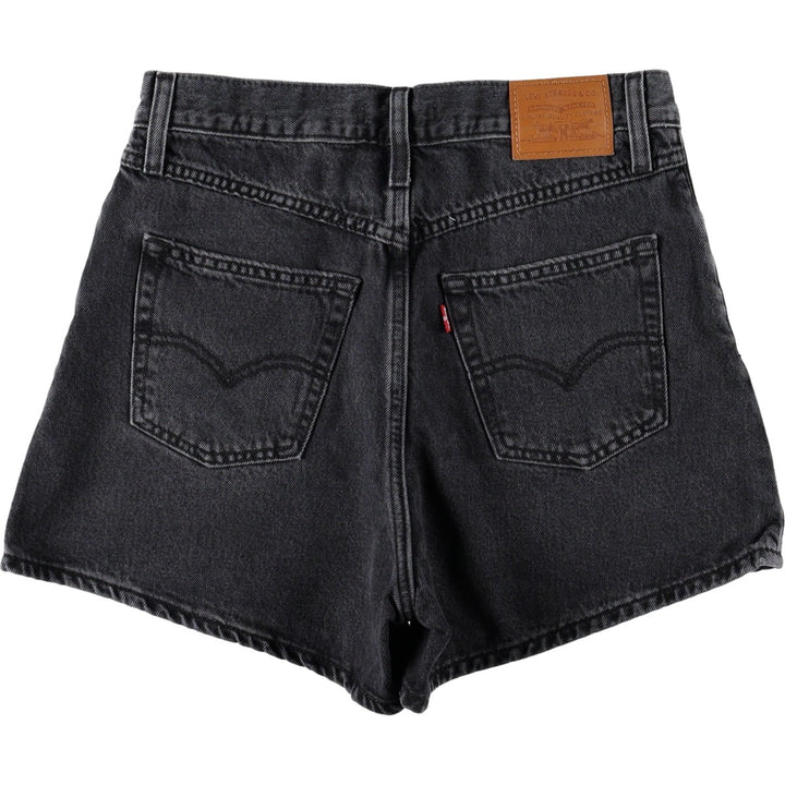 Levi's 80'S Mom Shorts Denim Shorts, Women's Size L (W30 equivalent) cotton black type Vintage Second Hand