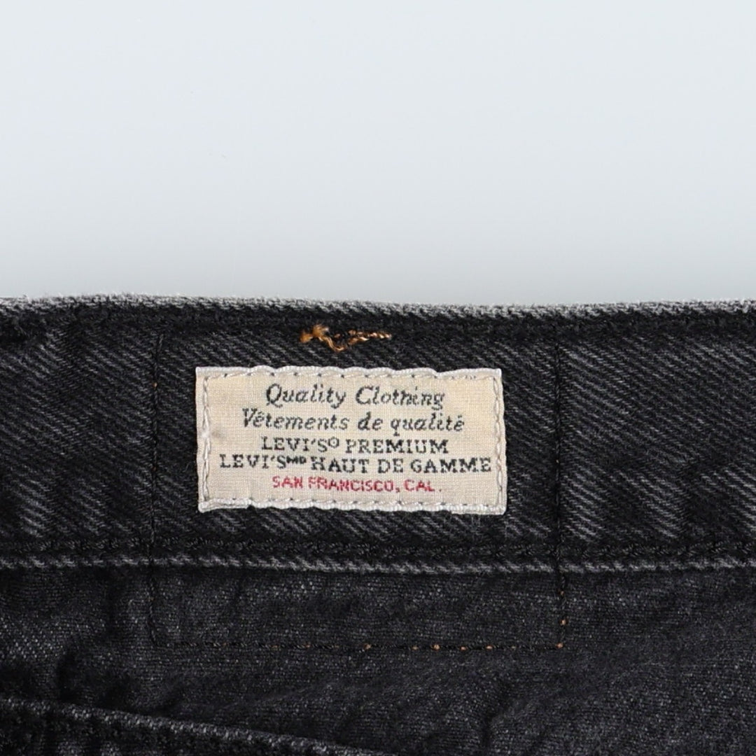 Levi's 80'S Mom Shorts Denim Shorts, Women's Size L (W30 equivalent) cotton black type Vintage Second Hand