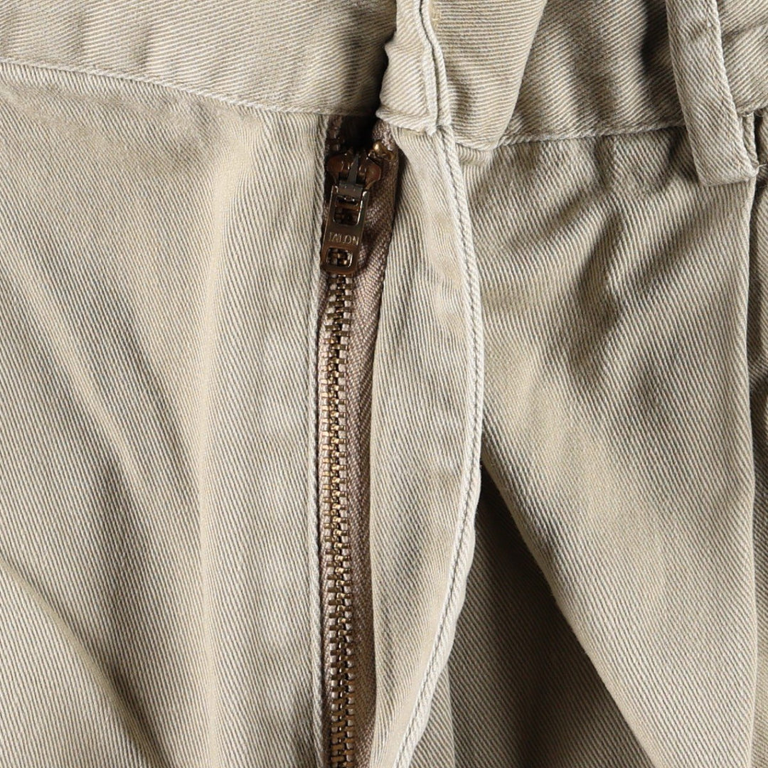 Ralph Lauren two-pleat chino shorts, made in the USA, women's size L (equivalent to W30). cotton Beige type Vintage Second Hand