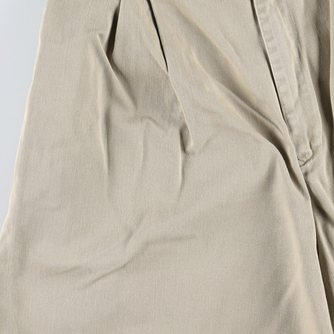 Ralph Lauren two-pleat chino shorts, made in the USA, women's size L (equivalent to W30). cotton Beige type Vintage Second Hand