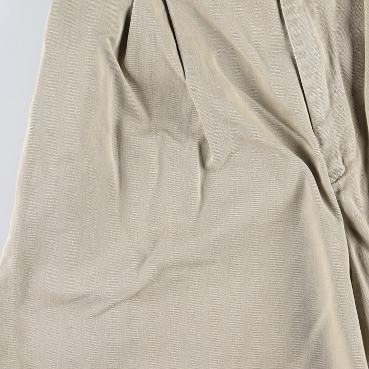 Ralph Lauren two-pleat chino shorts, made in the USA, women's size L (equivalent to W30). cotton Beige type Vintage Second Hand