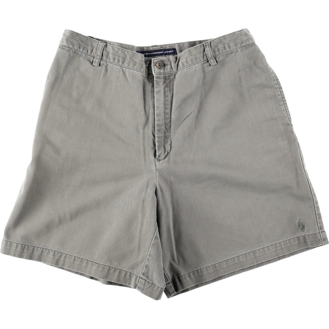 Ralph Lauren RALPH LAUREN SPORT Chino Shorts, Women's Size L (W30) cotton gray type Vintage Second Hand