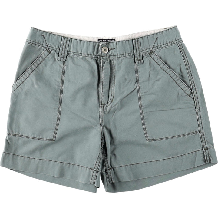 2000'S Ralph Lauren POLO JEANS COMPANY cotton shorts, women's size XL (equivalent to W30). cotton Khaki type Vintage Second Hand