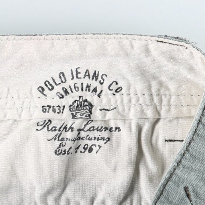 2000'S Ralph Lauren POLO JEANS COMPANY cotton shorts, women's size XL (equivalent to W30). cotton Khaki type Vintage Second Hand
