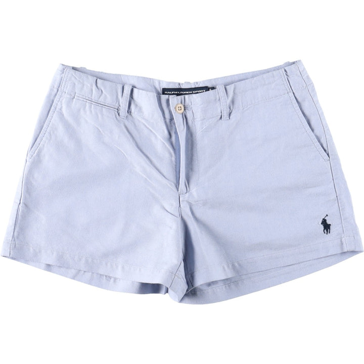 Ralph Lauren RALPH LAUREN SPORT cotton shorts, women's size XL (equivalent to W31). cotton Blue type light blue Vintage Second Hand