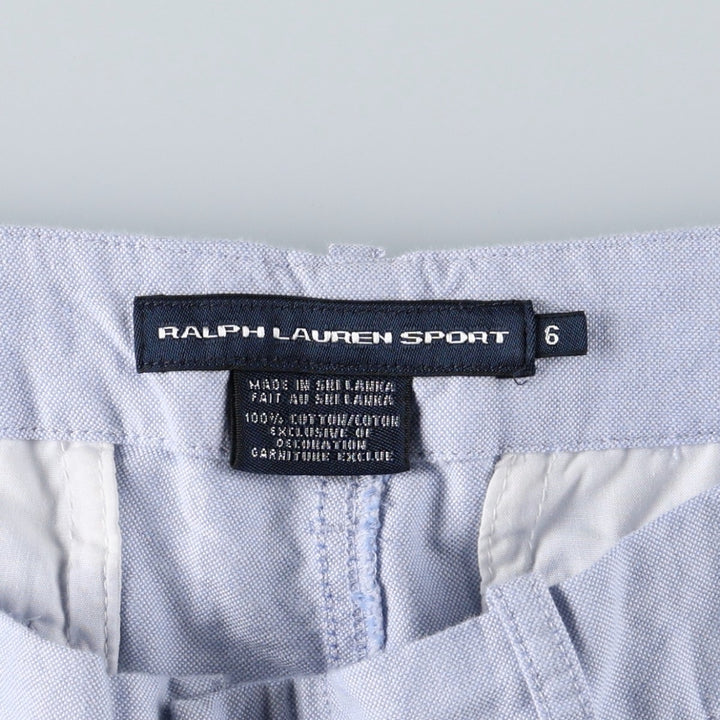 Ralph Lauren RALPH LAUREN SPORT cotton shorts, women's size XL (equivalent to W31). cotton Blue type light blue Vintage Second Hand