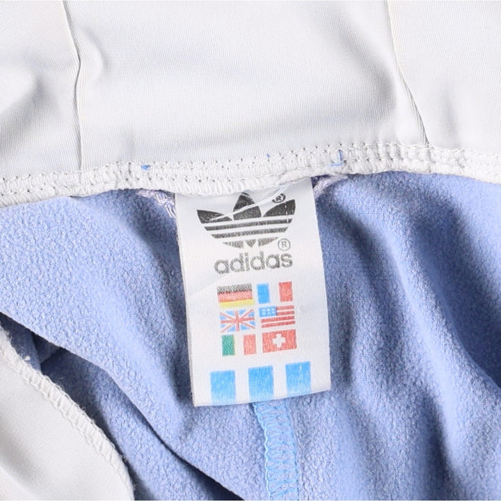 80s-90'S Adidas Trefoil Logo Half-Zip Hooded Tracksuit Pullover, Women's Size M (Equivalent), Vintage unclear Blue type light blue Vintage Second Hand
