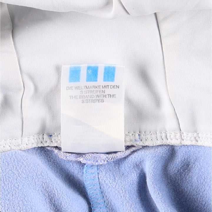 80s-90'S Adidas Trefoil Logo Half-Zip Hooded Tracksuit Pullover, Women's Size M (Equivalent), Vintage unclear Blue type light blue Vintage Second Hand