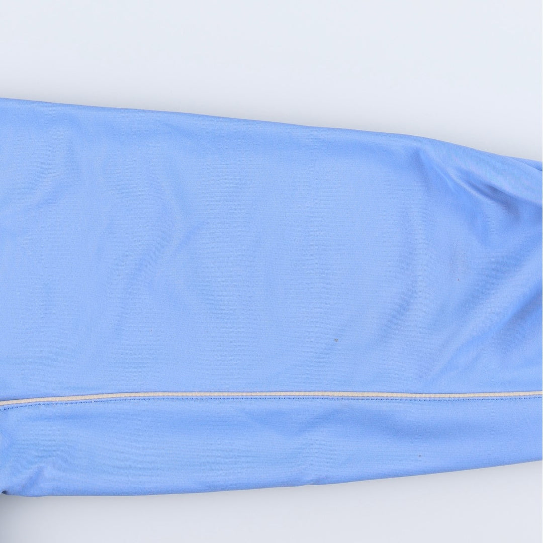 80s-90'S Adidas Trefoil Logo Half-Zip Hooded Tracksuit Pullover, Women's Size M (Equivalent), Vintage unclear Blue type light blue Vintage Second Hand