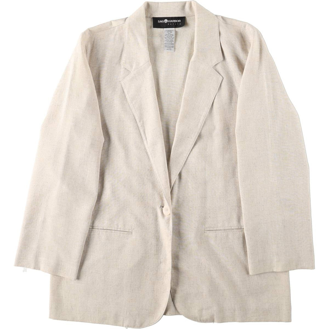SAG HARBOR Easy Jacket Tailored Jacket Women's Size M (approx.) polyester Beige type Vintage Second Hand