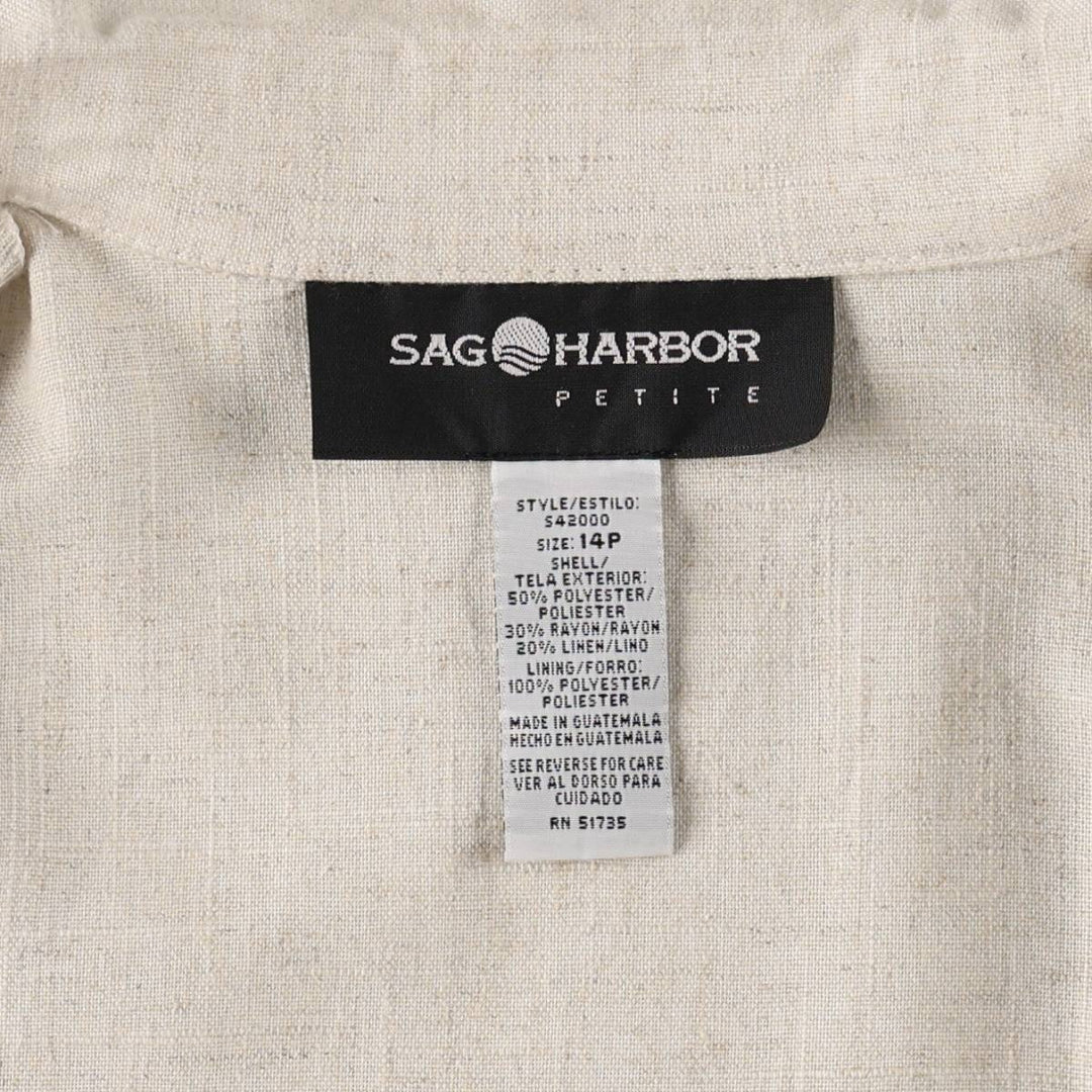 SAG HARBOR Easy Jacket Tailored Jacket Women's Size M (approx.) polyester Beige type Vintage Second Hand