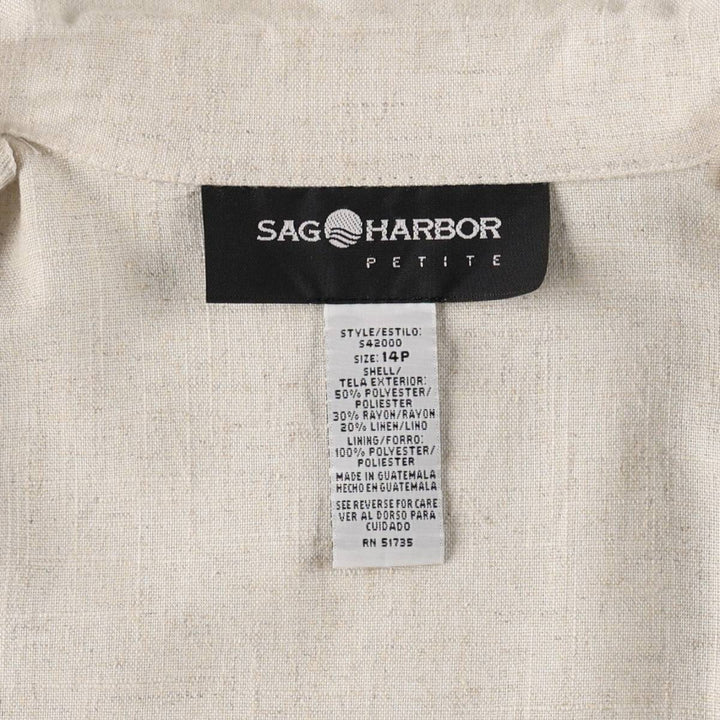 SAG HARBOR Easy Jacket Tailored Jacket Women's Size M (approx.) polyester Beige type Vintage Second Hand