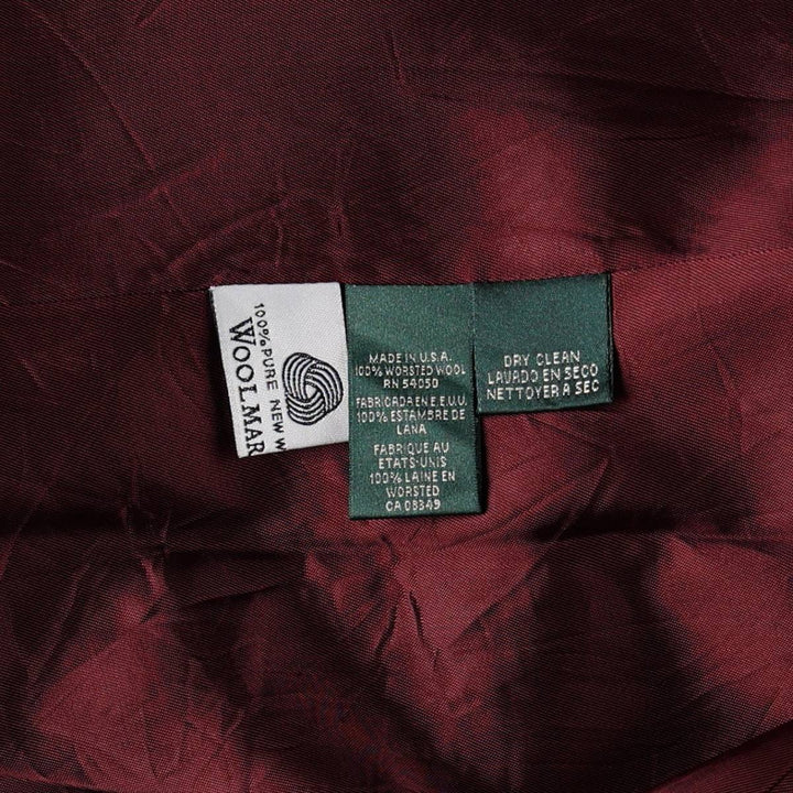 Ralph Lauren LAUREN Peak Lapel Double-Breasted Wool Tailored Jacket, Made in USA, Women's Size L (approx.) wool black type Vintage Second Hand