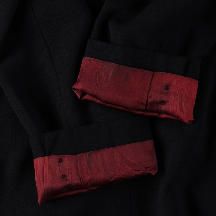 Ralph Lauren LAUREN Peak Lapel Double-Breasted Wool Tailored Jacket, Made in USA, Women's Size L (approx.) wool black type Vintage Second Hand