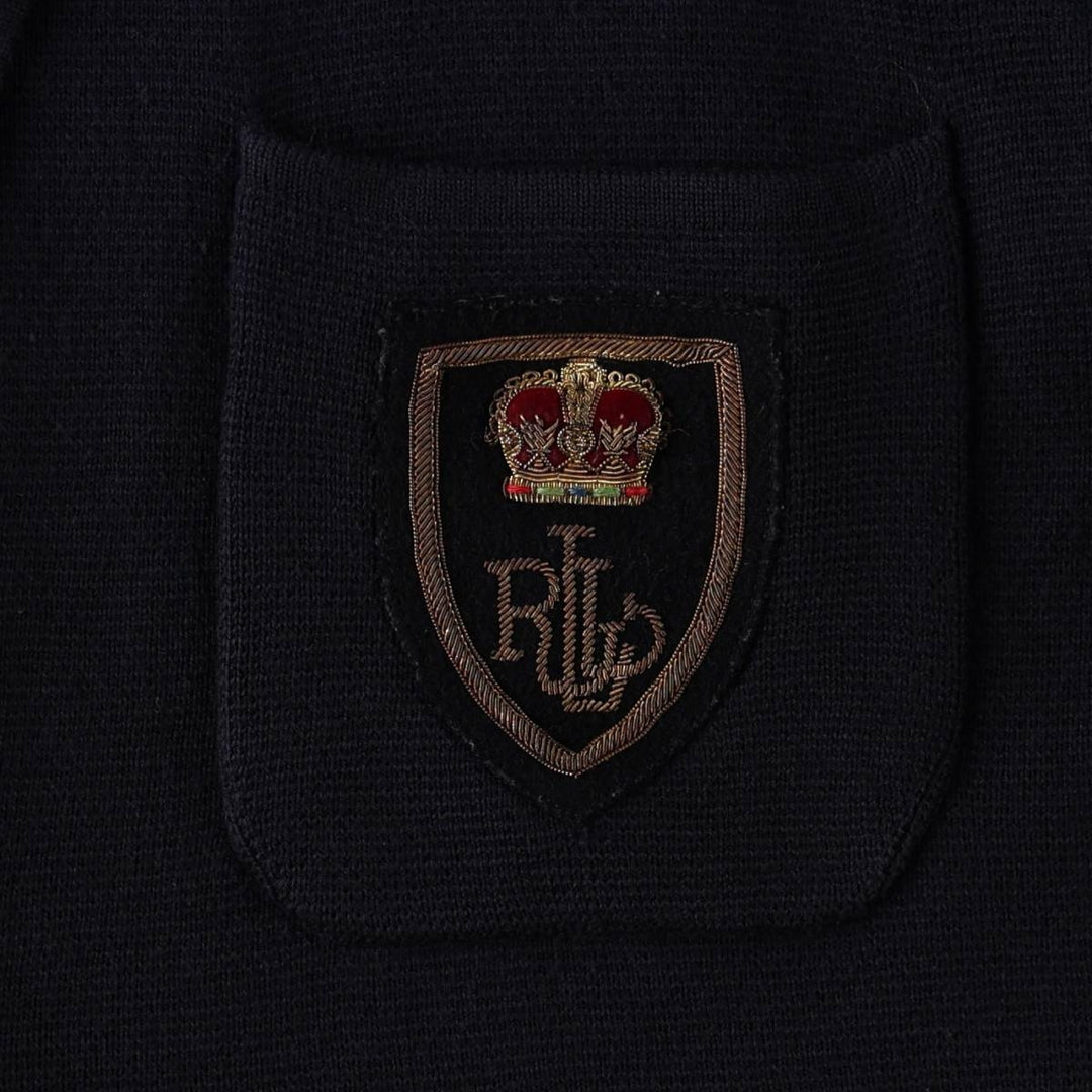 Ralph Lauren LAUREN Navy Blazer Tailored Jacket, Women's Size L (approx.) cotton navy blue type Vintage Second Hand