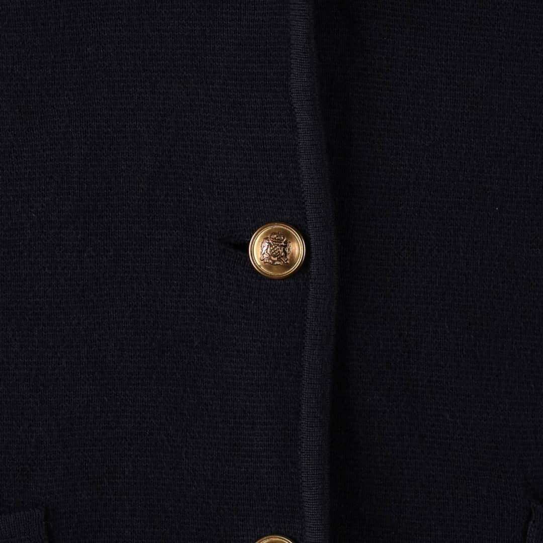 Ralph Lauren LAUREN Navy Blazer Tailored Jacket, Women's Size L (approx.) cotton navy blue type Vintage Second Hand