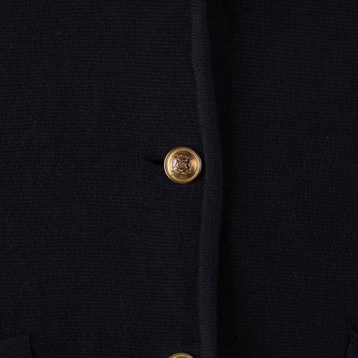 Ralph Lauren LAUREN Navy Blazer Tailored Jacket, Women's Size L (approx.) cotton navy blue type Vintage Second Hand